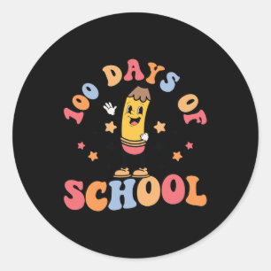 100 Days Of School Teachers Students 100th Day Sch Classic Round Sticker