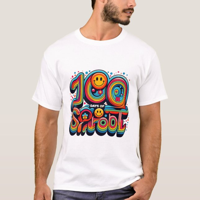 100 Days of School Tee - Hand-Drawn Celebration  (Front)
