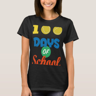 100 Days Of School Tennis 100 Days Smarter T-Shirt