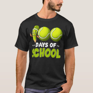 100 Days Of School Tennis Balls Player Kids T-Shirt