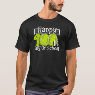 100 Days Of School Tennis Boys youth Happy 100th d T-Shirt