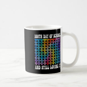 100 Days Of School Tie Dye Hearts Numbers 100 Day  Coffee Mug