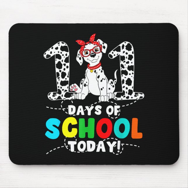 100 Days Of School Today Cute Dog Teacher Student  Mouse Mat (Front)