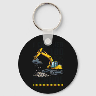 100 Days Of School Toddler Boy Construction Vehicl Key Ring