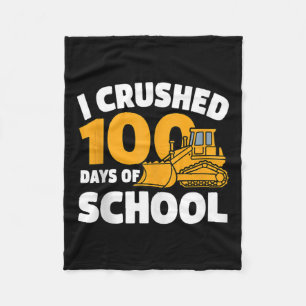 100 Days Of School Toddler Boys Construction Vehic Fleece Blanket
