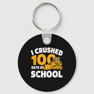 100 Days Of School Toddler Boys Construction Vehic Key Ring