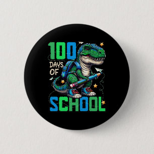 100 Days Of School Trex 100 Days Smarter 100th Day 6 Cm Round Badge