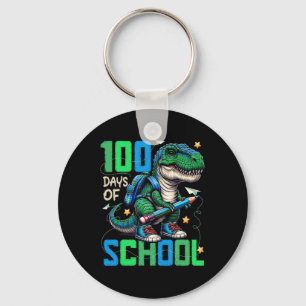 100 Days Of School Trex 100 Days Smarter 100th Day Key Ring