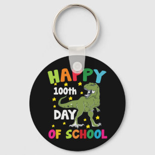 100 Days Of School Trex 100th Day of School Key Ring