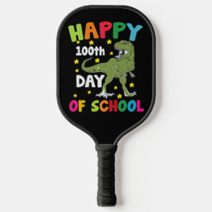 100 Days Of School Trex 100th Day of School Pickleball Paddle
