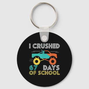 100 Days Of School Truck 67th Day Of School Six Se Key Ring