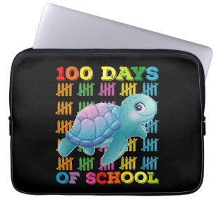 100 Days Of School Turtle Teacher Student Laptop Sleeve