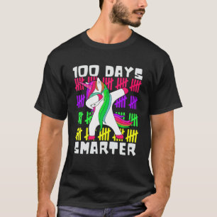 100 Days Of School Unicorn 100 Days Smarter 100Th T-Shirt