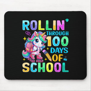 100 Days Of School Unicorn Girls 100th Day Mouse Mat