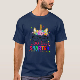 100 Days Of School Unicorn Girls Costume Gifts 100 T-Shirt