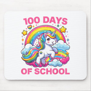 100 Days Of School Unicorn Girls Teacher 100th Day Mouse Mat