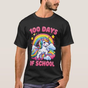 100 Days of School Unicorn Girls Teacher 100th Day T-Shirt
