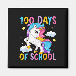 100 Days Of School Unicorn Girls Teacher 100th Magnet