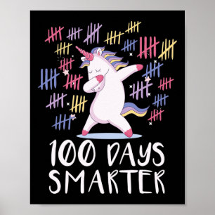 100 Days Of School Unicorn Poster