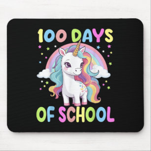 100 Days Of School Unicorn Rainbow Teacher Girls T Mouse Mat