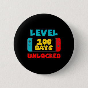 100 Days Of School Unlocked 100th Day Video Gamer  6 Cm Round Badge