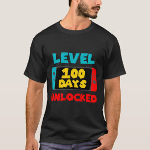 100 Days Of School Unlocked 100th Day Video Gamer T-Shirt