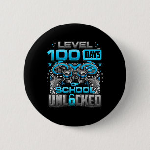 100 Days Of School Unlocked Boys 100th Day Of Scho 6 Cm Round Badge