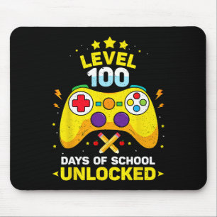100 Days Of School Unlocked Gamer Gaming Videogame Mouse Mat