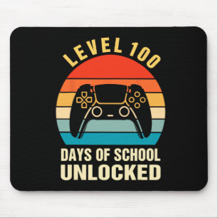100 Days Of School Unlocked Gamer Video Games Boys Mouse Mat