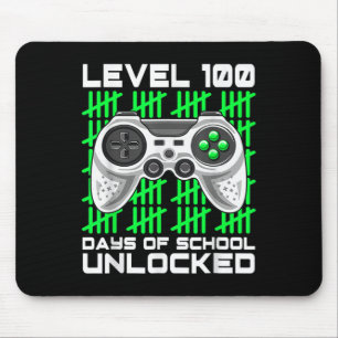 100 Days Of School Unlocked Gamer Video Games Boys Mouse Mat