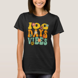 100 Days Of School Vibes 100th Day Of School Retro T-Shirt