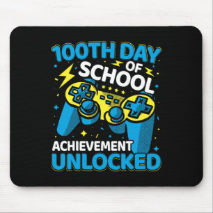 100 Days Of School Video Game Controller Boys Girl Mouse Mat