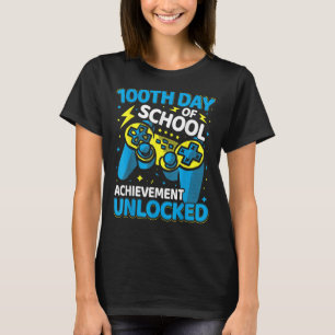 100 Days Of School Video Game Controller Boys Girl T-Shirt
