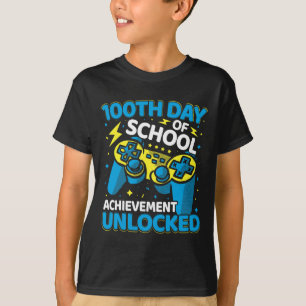 100 Days Of School Video Game Controller Boys Girl T-Shirt