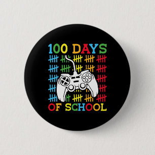 100 Days of School Video Games Controller Gaming K 6 Cm Round Badge