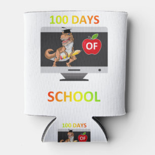 100 Days Of School Virtual Learning Student Quaran Can Cooler