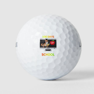 100 Days Of School Virtual Learning Student Quaran Golf Balls
