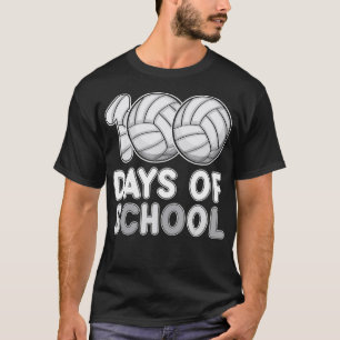 100 Days Of School Volleyball 100th Day Of School  T-Shirt
