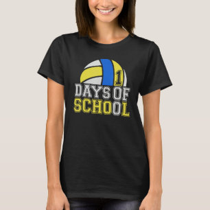 100 days of school volleyball sports teacher happy T-Shirt