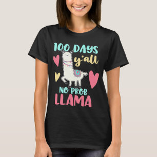 100 Days Of School Yall Llama Alpaca Kids Teachers T-Shirt