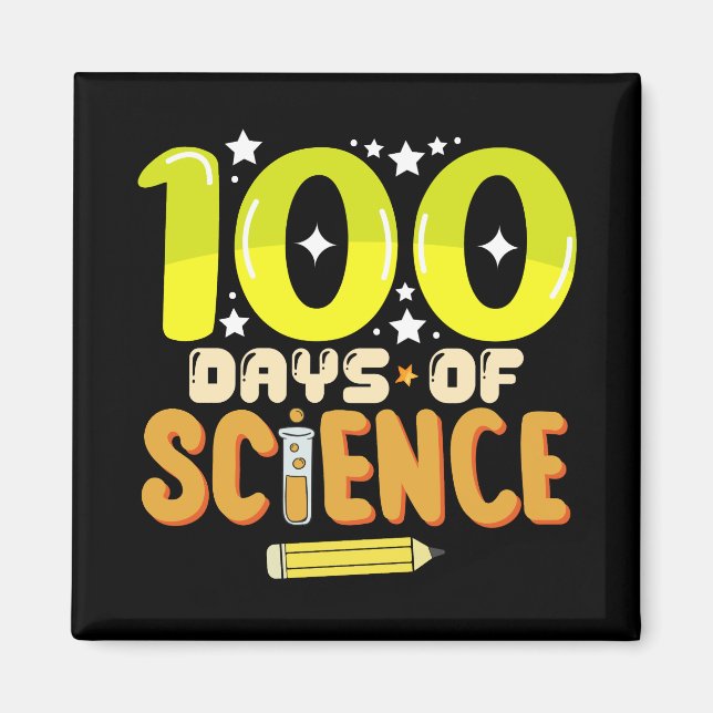 100 Days of Science 100th Day of School Teacher Magnet (Front)