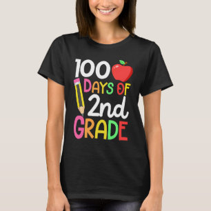 100 Days Of Second 2nd Grade Teacher 100th Day Of  T-Shirt