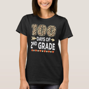 100 Days Of Second Grade Teacher 100th Day Of Scho T-Shirt