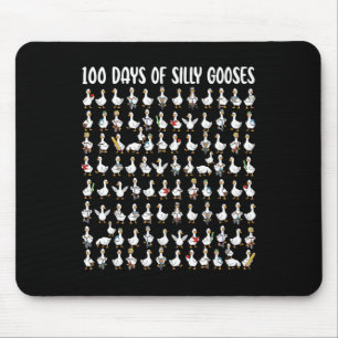 100 Days Of Silly Gooses Funny 100th Day Of School Mouse Mat