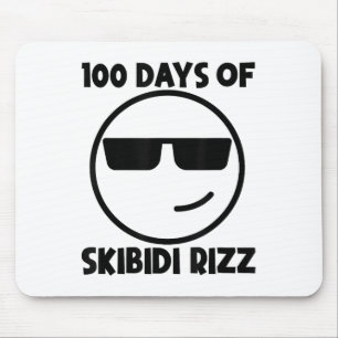100 Days Of Skibidi Rizz Funny Cool 100th Day Of Mouse Mat