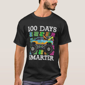 100 Days Of Smarter Monster Truck School Shirt Kid