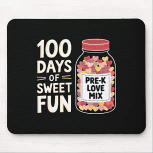 100 Days Of Sweet Fun Cute Pre-k Girl Teacher Love Mouse Mat
