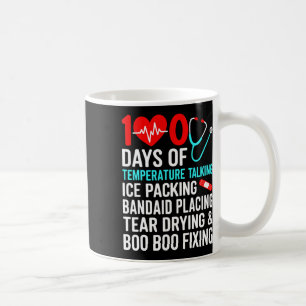 100 Days Of Temperature School Nurse 100th Day Of Coffee Mug