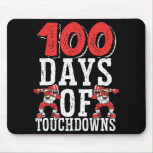 100 Days Of Touchdowns Football 100 Days Of School Mouse Mat