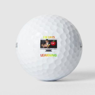 100 Days Of Virtual Learning Student Quarantine Golf Balls